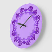 Paarse Vintage Medaillon Grote Klok (Hoek)