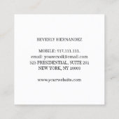 Paarse Vintage naaddruk naaimachine Vierkante Visitekaartje (Achterkant)