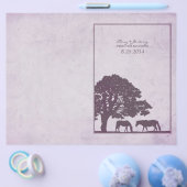 Paarse Vintage Paardenboerderij Bruiloft Flyer (Enkel)