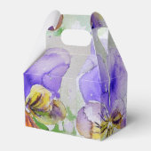  Paarse Viola Bloemen Trouwtaart Favoriete Doos Bedankdoosjes (Achterkant)