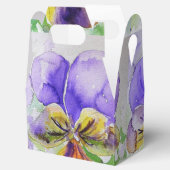  Paarse Viola Bloemen Trouwtaart Favoriete Doos Bedankdoosjes (Geopend)