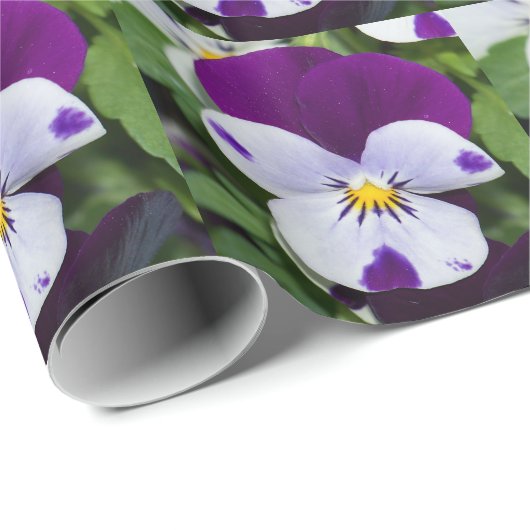 Paarse Viola Cadeaupapier (Rol Hoek)