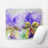 Paarse Viola Floral-bloemen Computer Mouse Mat Pad Muismat (Met muis)