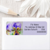 Paarse Viola Flower Return-adreslabels Etiket (Insitu)