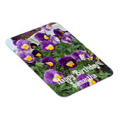 Paarse Viola Pansy Bloemen Bloemen Bloemen Verjaar Magneet (Rechterzijde)