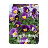 Paarse Viola Pansy Bloemen Bloemen Bloemen Verjaar Magneet (Verticaal)