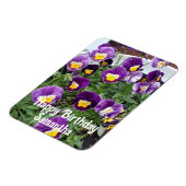 Paarse Viola Pansy Bloemen Bloemen Bloemen Verjaar Magneet (Linkerzijde)
