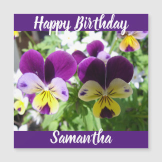 Paarse Viola Pansy Bloemkaart