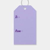 Paarse Viola Pansy  Bloemkaart Cadeaulabel (Achterkant)