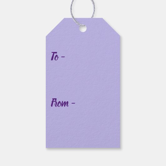 Paarse Viola Pansy  Bloemkaart Cadeaulabel (Achterkant)