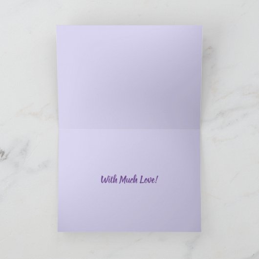 Paarse Viola Pansy Mooie Bloem bloemkaart Kaart (Binnen)