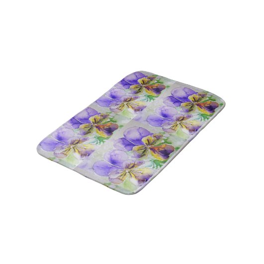 Paarse Viola Waterverf Johnny springt met Bath Mat (Gekanteld)