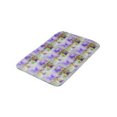 Paarse Viola Waterverf Pansy floral Bath Mat (Gekanteld)