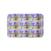Paarse Viola Waterverf Pansy floral Bath Mat (Voorkant)