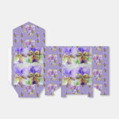 Paarse Viola Waterverf Partij Cake Favor Box Bedankdoosjes (Uitgevouwen)