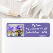 Paarse Viola Waterverf Return Address Labels (Insitu)