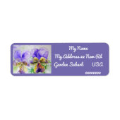 Paarse Viola Waterverf Return Address Labels (Voorkant)