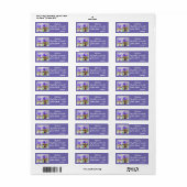 Paarse Viola Waterverf Return Address Labels (Full Sheet)