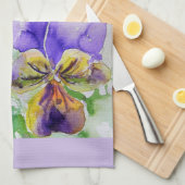 Paarse Viola Waterverf Vrouwen Lavendel Lila Theedoek (Quarter Fold)