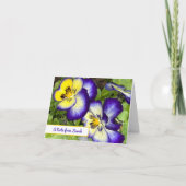 Paarse Violas Personalized Note Kaart (Voorkant)