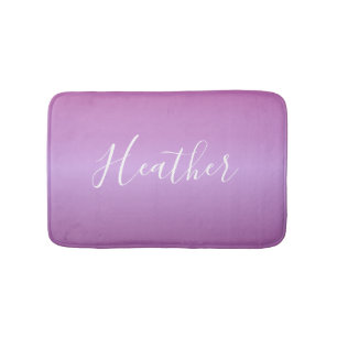 Paarse Violet & Aangepast Wit Schrift Badmat