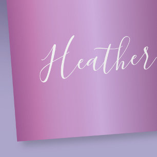 Paarse Violet & Aangepast Wit Schrift Cadeaupapier