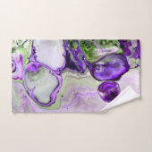 Paarse Violet Abstract Art Vloeibaar Marmer Bad Handdoek (Handdoek)