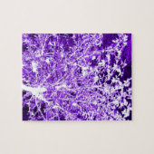 Paarse Violet Abstracte boomafdelingen Legpuzzel (Horizontaal)