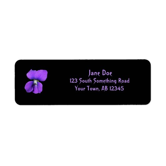 Paarse Violet adreslabel Etiket (Voorkant)