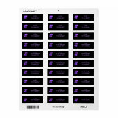Paarse Violet adreslabel Etiket (Full Sheet)