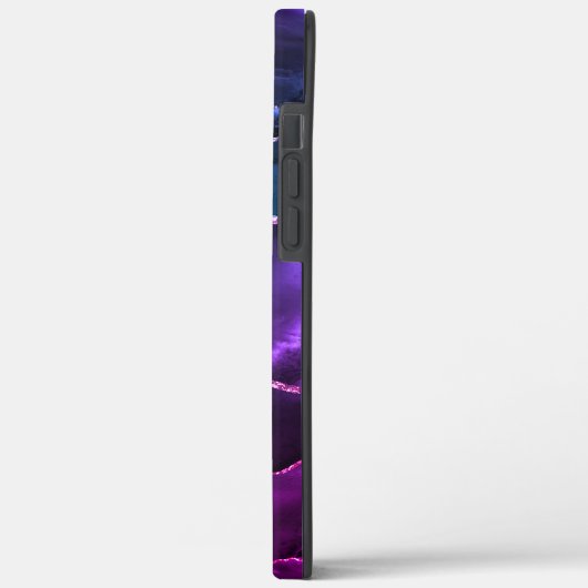 Paarse Violet Agaat Modern Monogram Case-Mate iPhone Case (Achterkant / Links)