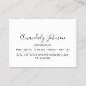 Paarse Violet Amethyst 3D Lijst Confetti Cristals Visitekaartje (Achterkant)