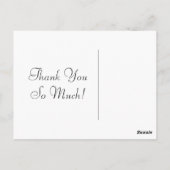 Paarse Violet Bedankt Briefkaart (Achterkant)