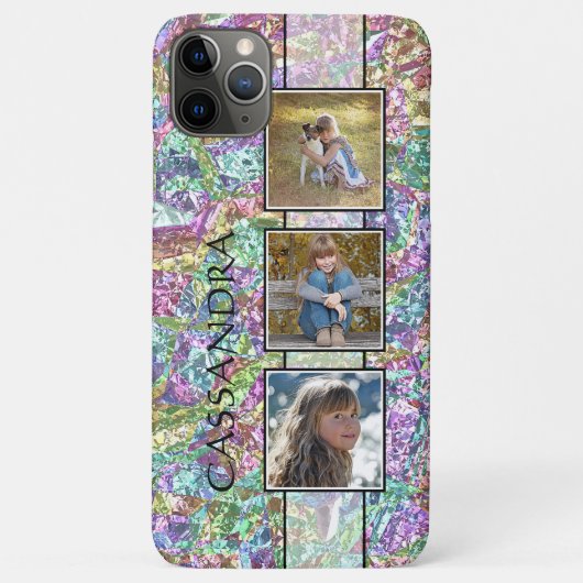 Paarse Violet Blauw Turquoise Roze Marmeren Patroo Case-Mate iPhone Case (Achterkant)