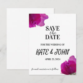 Paarse Violet Bloem Save The Date
