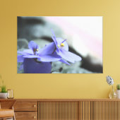 Paarse Violet Bloemdoek Canvas Afdruk (Insitu (Woonkamer))