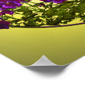 Paarse Violet Bloemen Abstract Poster (Hoek)