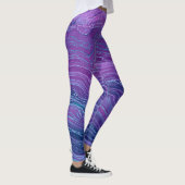 Paarse Violet Blue Marbling Acrylonthouding Leggings (Rechts)
