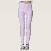 Paarse Violet Bomen Winter Kerstmis Leggings (Voorkant)