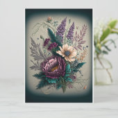 Paarse violet bundel buisje voor Valentijnse  Feestdagenkaart (Staand voorkant)