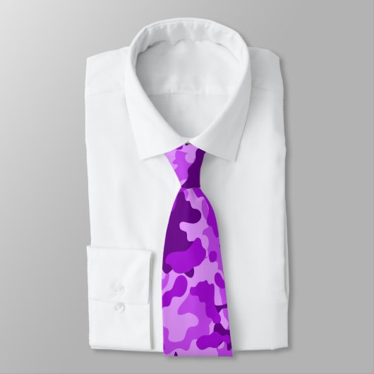Paarse Violet Camo Halseband Stropdas (Gebonden)
