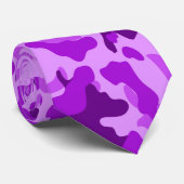 Paarse Violet Camo Halseband Stropdas (Opgerold)