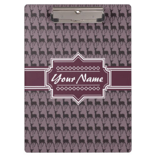 Paarse Violet Deer Persoonlijke naam | #V1 Klembord