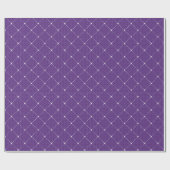 Paarse Violet Delicate Kant Wit Lattice Elegant Cadeaupapier (Vlak)