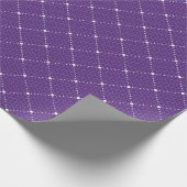 Paarse Violet Delicate Kant Wit Lattice Elegant Cadeaupapier (Hoek)