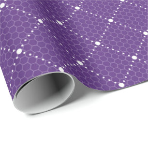Paarse Violet Delicate Kant Wit Lattice Elegant Cadeaupapier