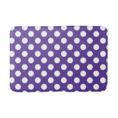 Paarse Violet en witte pooldots Badmat (Voorkant)