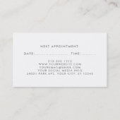 Paarse Violet Floral Hair Stylist Benoeming S Afsprakenkaartje (Achterkant)