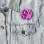 Paarse Violet Flower Roos Ronde Button 5,7 Cm (In situ)