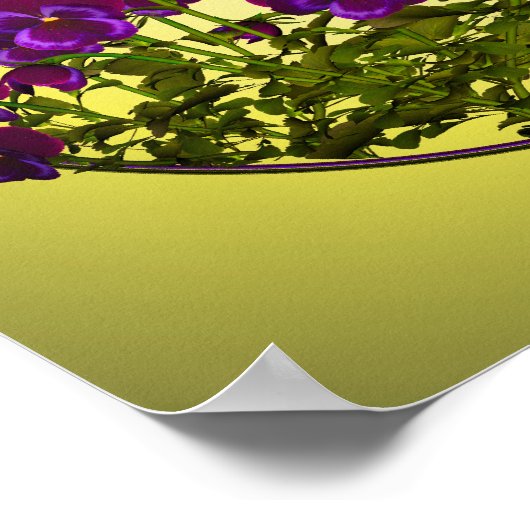 Paarse Violet Flowers Abstract Poster (Hoek)